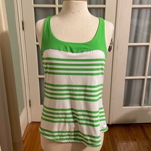 Lululemon tank top. Green and white.  Size 10.